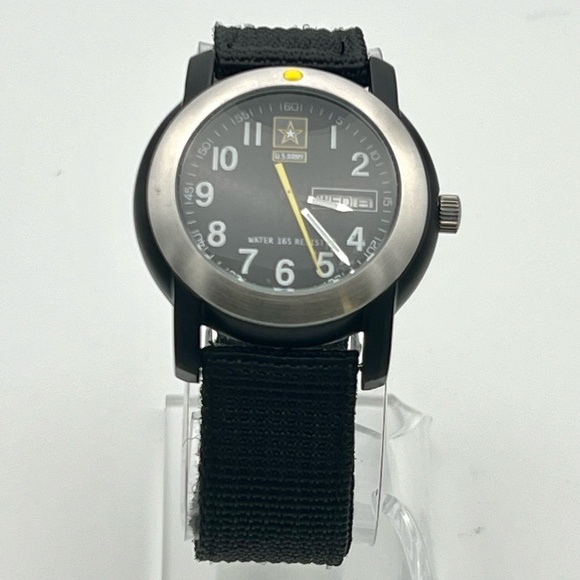 US Army Unisex  Black Silver Watch Working - Picture 1 of 9